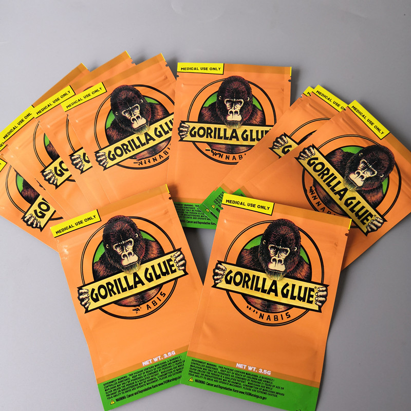GORILLA GLUE BAG 3.5g Smell Proof Bags Vape Packaging for Dry Herb GORILLA GLUE mylar Zipper bag DHL Free
GORILLA GLUE BAG 3.5g Smell Proof Bags Vape Packaging for Dry Herb GORILLA GLUE mylar Zipper bag DHL Free