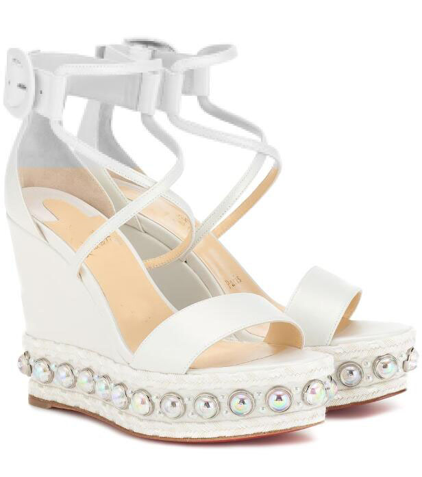 Fashion Summer Women Red Bottom Sandals Wedge Chocazeppa Studs Sexy Women High Heels White Leather Ladies Gladiator Sandal EU35-42, Black
Fashion Summer Women Red Bottom Sandals Wedge Chocazeppa Studs Sexy Women High Heels White Leather Ladies Gladiator Sandal EU35-42, Black