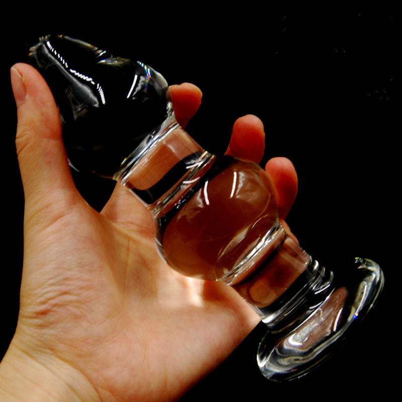 Dia 48mm to 80mm Pyrex Crystal Glass Anal Plug Big Long Glass Butt Plug Penis Adult G-spot Male Masturbator Dildo Gay Sex Toys Y200409