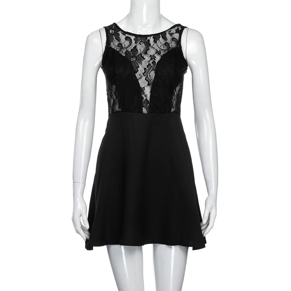 Women Summer Casual Backless Prom Cocktail Lace Short Mini Dress Vestidos Verano 2019 Beach Sundress Women Summer Dresses