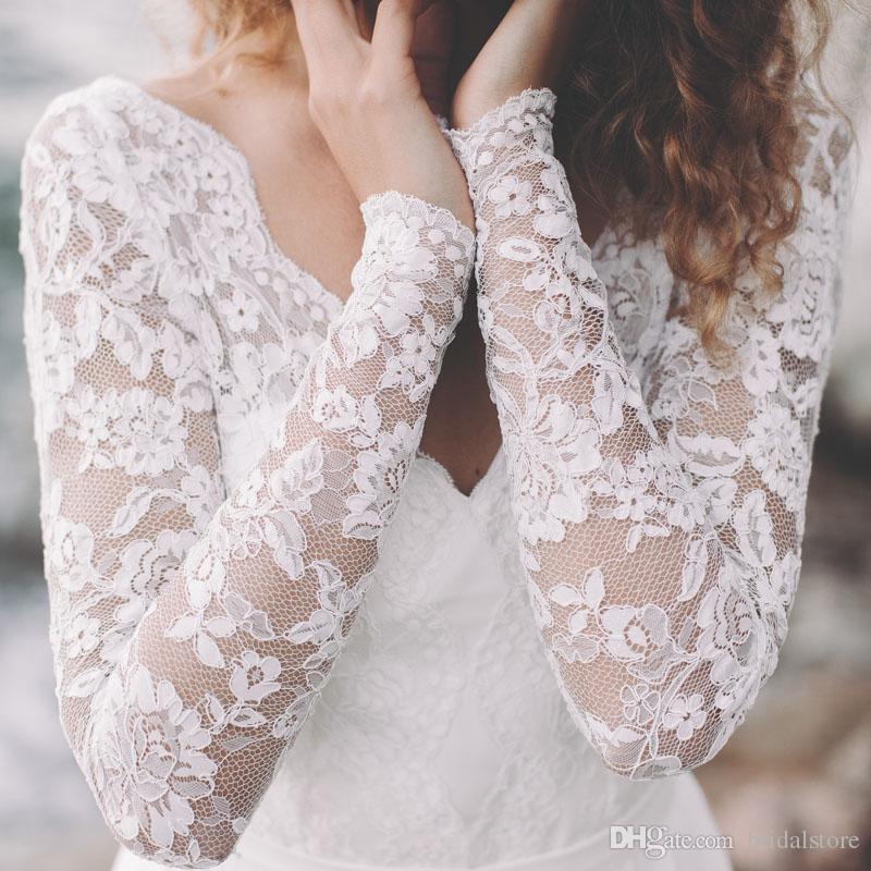 bohemian beach wedding dresses chiffon a line backless lace boho v neck wedding dress long sleeve bridal gowns robe de mariee