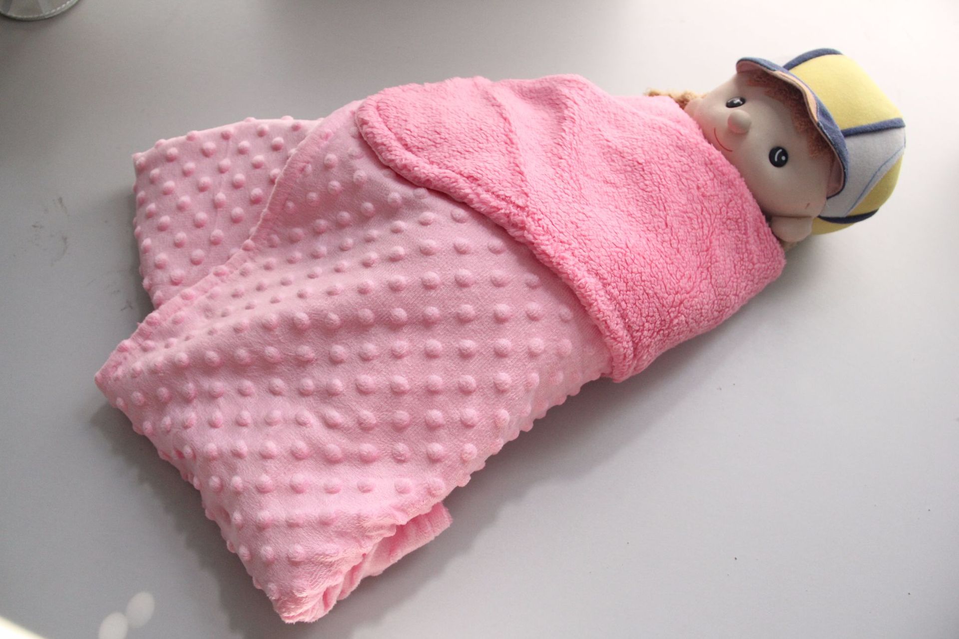 2019 newborn Baby kids Blanket & Swaddling Newborn Thermal Soft Fleece Blanket Solid Bedding Set Cotton Quilt