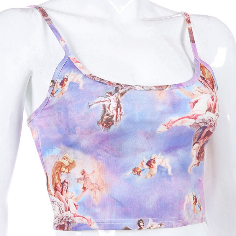 Februaryfrost 2020 Women' Sexy Slim Sling Angel Print Summer Camisole Streetwear Short Cropped Navel Bra Top Party Clubwear, Lavender
Februaryfrost 2020 Women' Sexy Slim Sling Angel Print Summer Camisole Streetwear Short Cropped Navel Bra Top Party Clubwear, Lavender