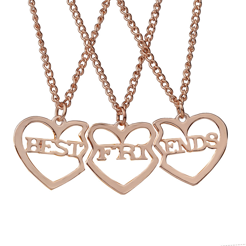 3pcs /Set Best Friends Pendant Necklaces Silver Gold Heart Friendship Bff Necklace For Women Girls Fashion Jewelry Drop Shipping
3pcs /Set Best Friends Pendant Necklaces Silver Gold Heart Friendship Bff Necklace For Women Girls Fashion Jewelry Drop Shipping