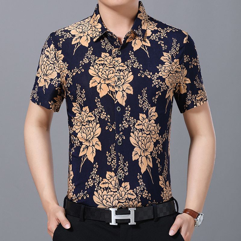 C-1938 Men's floral pattern fashion casual short-sleeved shirt Summer New quality soft comfortable smooth men shirt -3XL, As picture
C-1938 Men's floral pattern fashion casual short-sleeved shirt Summer New quality soft comfortable smooth men shirt -3XL, As picture