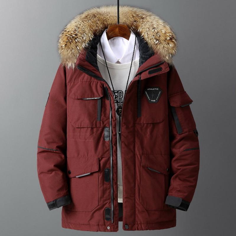 Men's Down & Parkas -40 Degrees White Duck Jackets Thick Winter Big Real Fur Collar Warm Parka Male Hooded Waterproof Windproof Coat