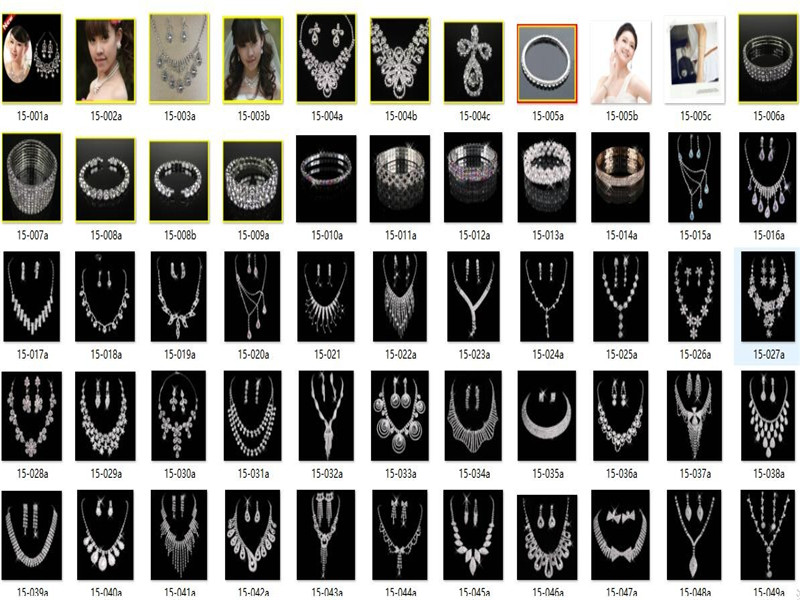 15025 Real Image In Stock Ivory Jewelry Sets With Earring Elegant Formal Prom Evening Party Wear Bridal Jewelry