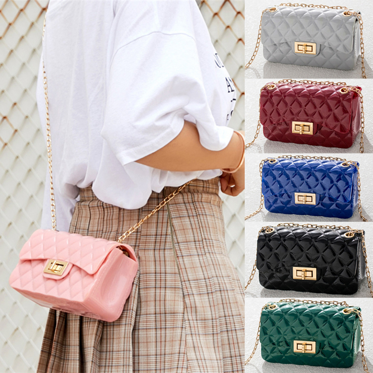 6 color New frosted matte jelly bag Girl rhombus chain Bags mobile phone Bag purse One-shoulder Cross-body bag JJ138, #01pink
6 color New frosted matte jelly bag Girl rhombus chain Bags mobile phone Bag purse One-shoulder Cross-body bag JJ138, #01pink