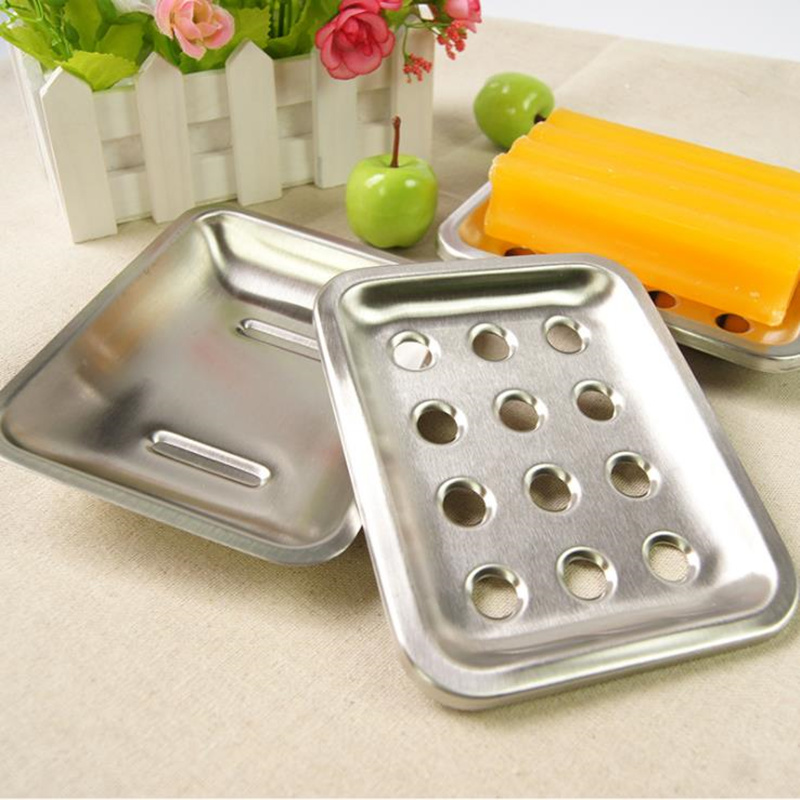 High Quality Stainless Steel Soap Stand Holder Functional Bathroom Stainless Soap Dishs Tray Box Fast Shipping F2421