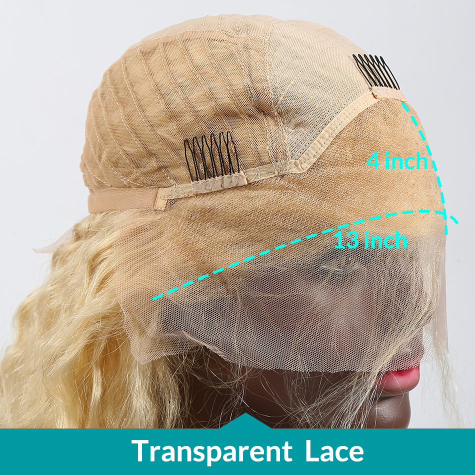 Blue full Lace Front Wig water wave Colored synthetic cosplay party auburn /red/blonde/white Transparent Wigs for white women