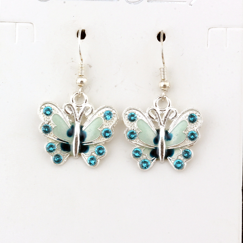 10pairs Blue Enamel Rhinestone Butterfly Charm Chandelier Earrings Silver Fish Ear Hook For Women Party Fashion Jewelry Gift 22x37mm A-505e
10pairs Blue Enamel Rhinestone Butterfly Charm Chandelier Earrings Silver Fish Ear Hook For Women Party Fashion Jewelry Gift 22x37mm A-505e