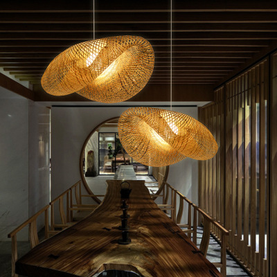 Modern Led E27 Southeast Asia Bamboo Handwork LED Pendant Lights Creative Hanglamp Pendant light For Dinning Room Bar Store