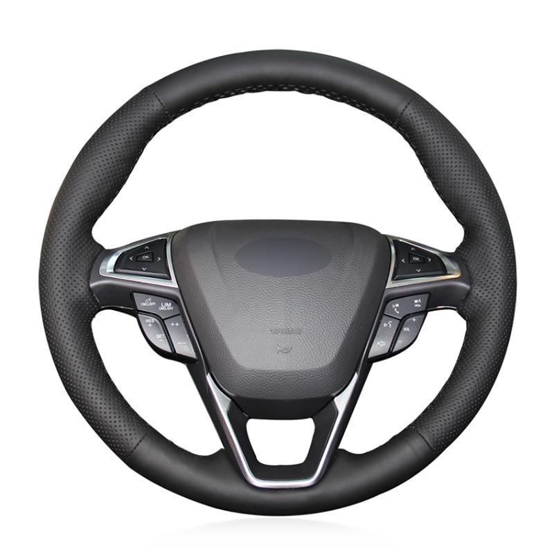 Hand Sew Black Genuine Leather Car Steering Wheel Cover for Mondeo Fusion 2013-2019 EDGE 2015-2019
Hand Sew Black Genuine Leather Car Steering Wheel Cover for Mondeo Fusion 2013-2019 EDGE 2015-2019