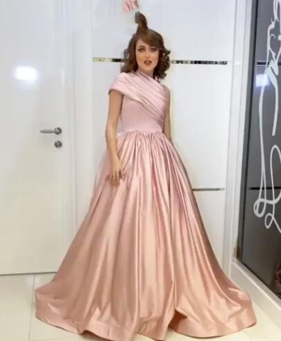A Line One Shoulder Formal Evening Dress Pleated Satin Simple Plus Size Prom Dresses Long Special Occasion Party Gowns, Gray
A Line One Shoulder Formal Evening Dress Pleated Satin Simple Plus Size Prom Dresses Long Special Occasion Party Gowns, Gray