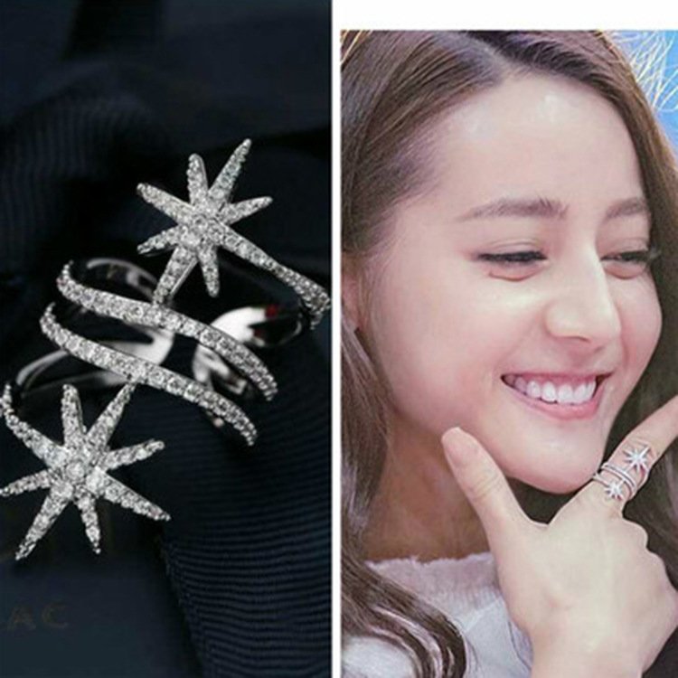exaggerated fashion personality eight mans star stones ring female stars with the same meter opening jewelry rings
exaggerated fashion personality eight mans star stones ring female stars with the same meter opening jewelry rings