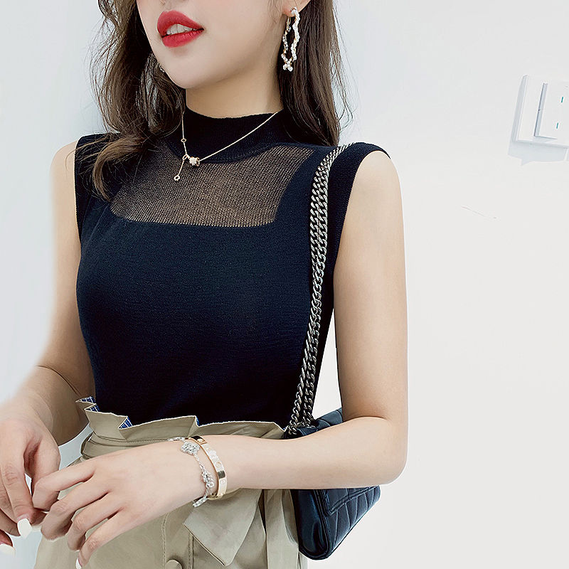 Turtleneck Knitted Shirts Sexy Sleeveless Female 2020 Autumn Winter Girl Casual Korean Version Without Decoration Blouse Women, Black
Turtleneck Knitted Shirts Sexy Sleeveless Female 2020 Autumn Winter Girl Casual Korean Version Without Decoration Blouse Women, Black