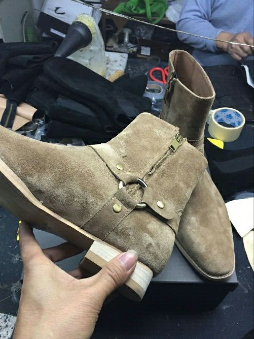 High Quality Fashion Men's Leather Shoes - Stylish Suede Chelsea Boot Design