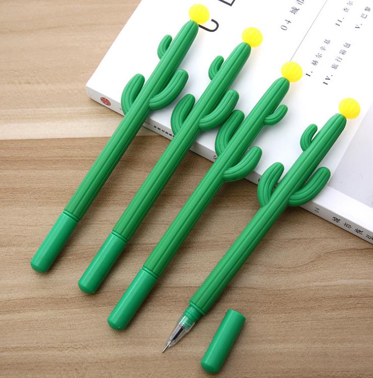 Cactus Ballpoint Black 0.5mm Gel Ink Rollerball Pens School Office Writing Pen Student Kid Prizes supplies
