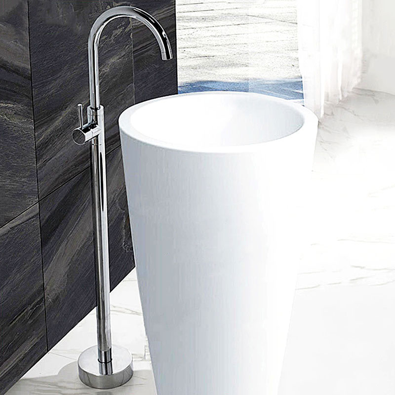 Black/Chrome/Antique/Gold Floor Mounted Bathtub Shower Faucet Bathroom Hot Cold Water Mixer Tap