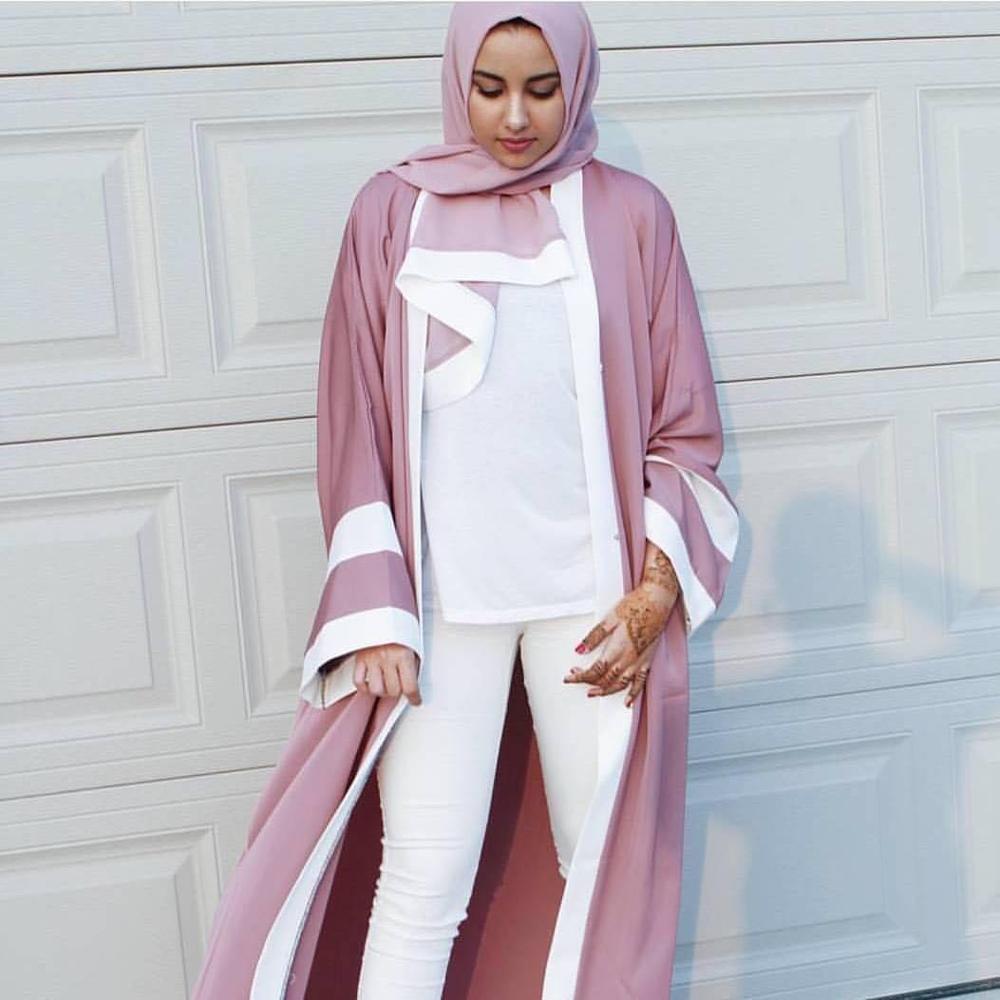 2018 Adult Casual Fashion Striped Musulmane Turkish Dubai Muslim Abaya Dress cardigan Robes Arab Prayer Worship Service Wj2162