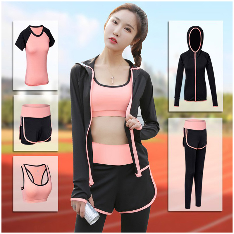 New women sportwear solid yoga sport suit breathable gym set female bra t shirt shorts pants tracksuit fitness clothing, 2-3
New women sportwear solid yoga sport suit breathable gym set female bra t shirt shorts pants tracksuit fitness clothing, 2-3
