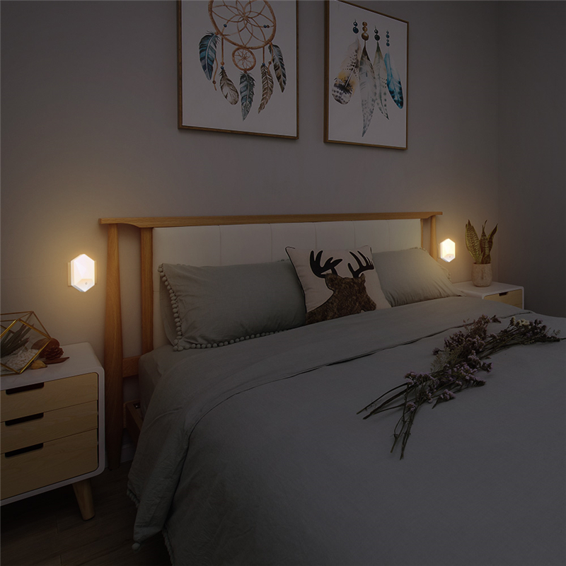 RGB Night Light with Remote Controller Energy Efficient Wall Light 16 Colors Changing Mood Atmosphere Lights with 4 Modes