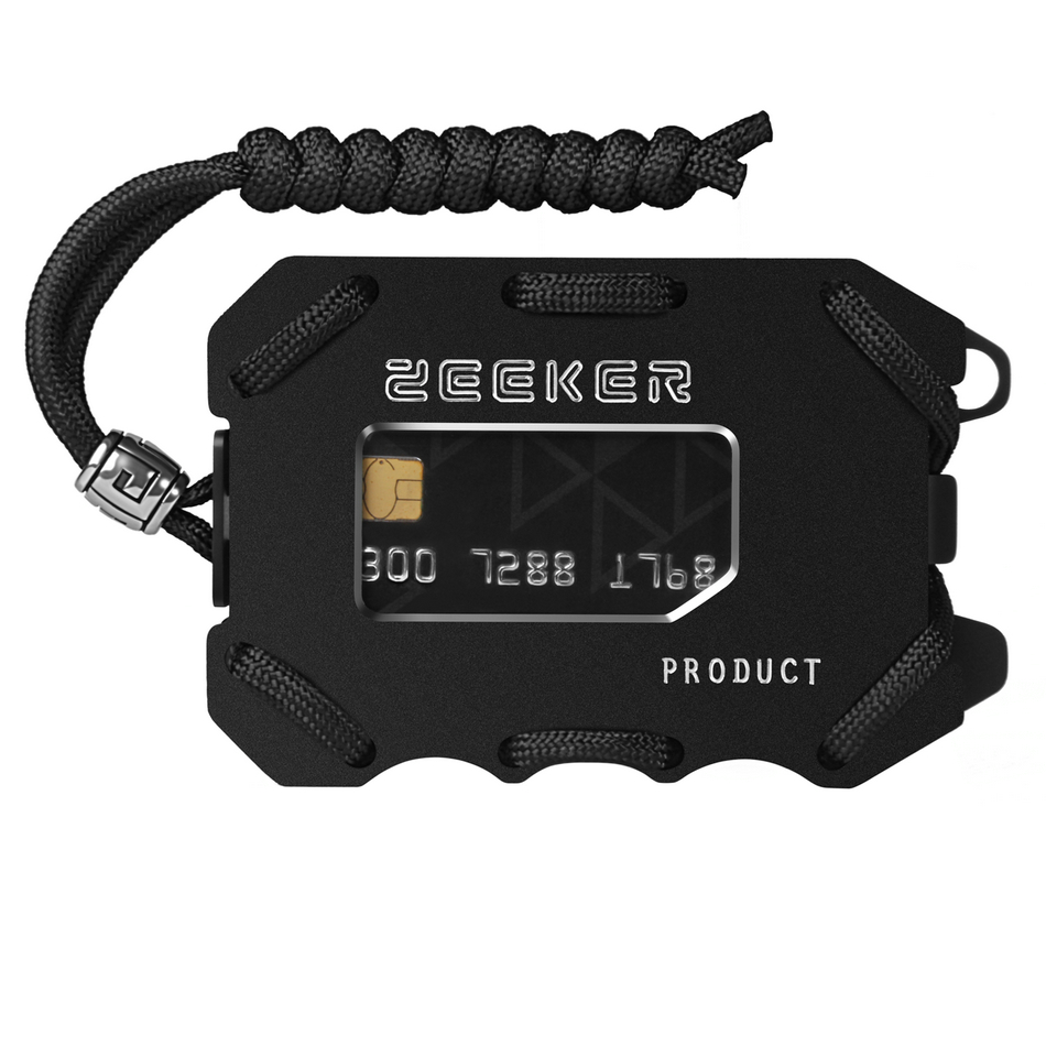 Metal Wallet Front Pocket Wallet Slim Card Holder Wallet Men with Money Clip Paracord for Cards and Cash, Black
Metal Wallet Front Pocket Wallet Slim Card Holder Wallet Men with Money Clip Paracord for Cards and Cash, Black