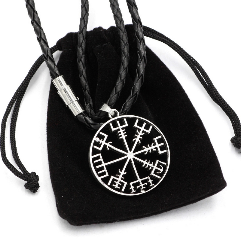 Wholesale 100 hot Fashion MEN'S Viking Vegvisir Compass Pendant Norse Nordic Pirate Pendant Necklace Viking Genuine Leather Jewelry, Silver
Wholesale 100 hot Fashion MEN'S Viking Vegvisir Compass Pendant Norse Nordic Pirate Pendant Necklace Viking Genuine Leather Jewelry, Silver