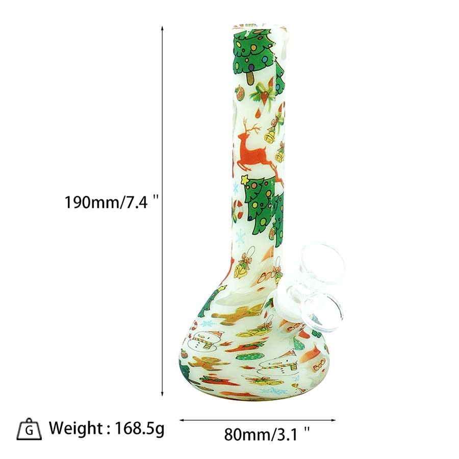 4 different styles Christmas bong water pipe 5''&7.5''&13.5''&14'' Glowing the dark silicone beaker bong smoking pipe with glass bowl
4 different styles Christmas bong water pipe 5''&7.5''&13.5''&14'' Glowing the dark silicone beaker bong smoking pipe with glass bowl