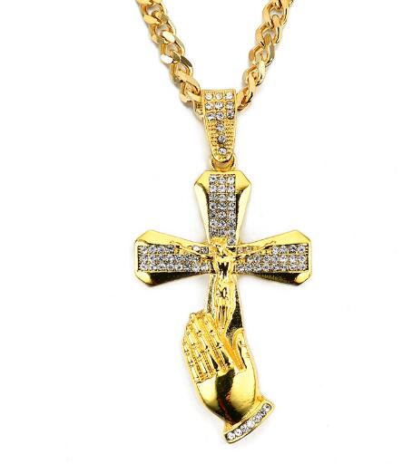 New Europe and America hip hop necklace, cross, hand of prayer pendant, stainless steel Cuban chain wl1098
New Europe and America hip hop necklace, cross, hand of prayer pendant, stainless steel Cuban chain wl1098
