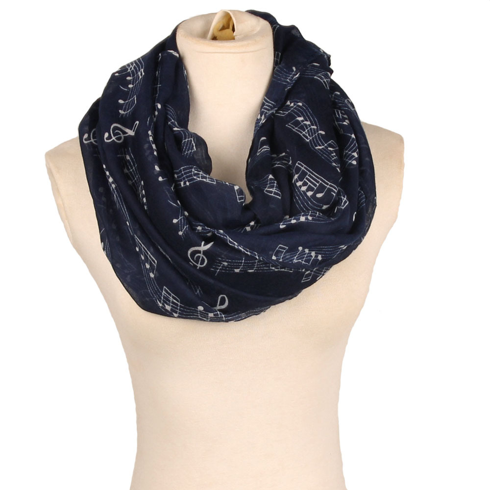 High Quality Women Scarf Musical Symbol Scarf Long Scarf Voile Music Note warm Autumn Winter neckerchief Lady Scraf