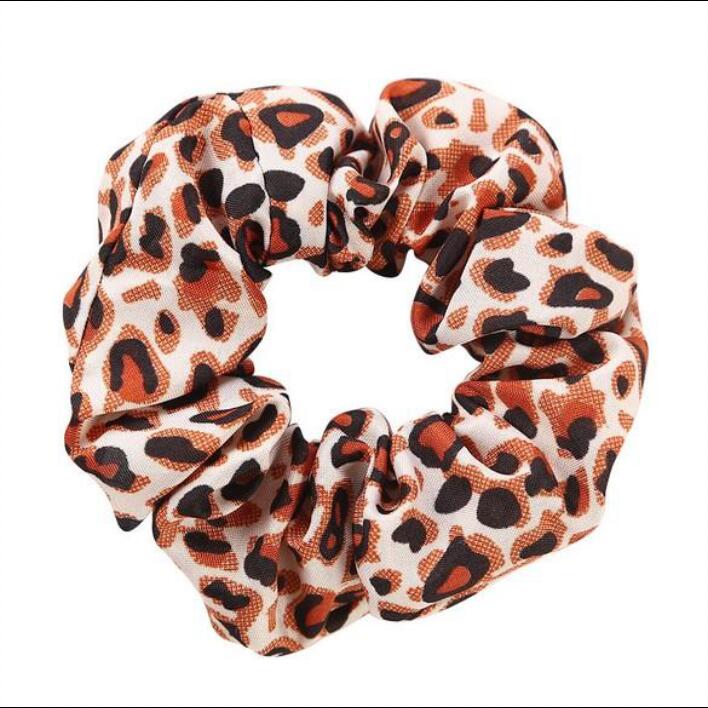 Girls Leopard Scrunchies for Hair Animal Print Chiffon Scrunchy Hair Cheetah Scrunchies for Hair Elastic Bobbles Ties Bands Scrunchie