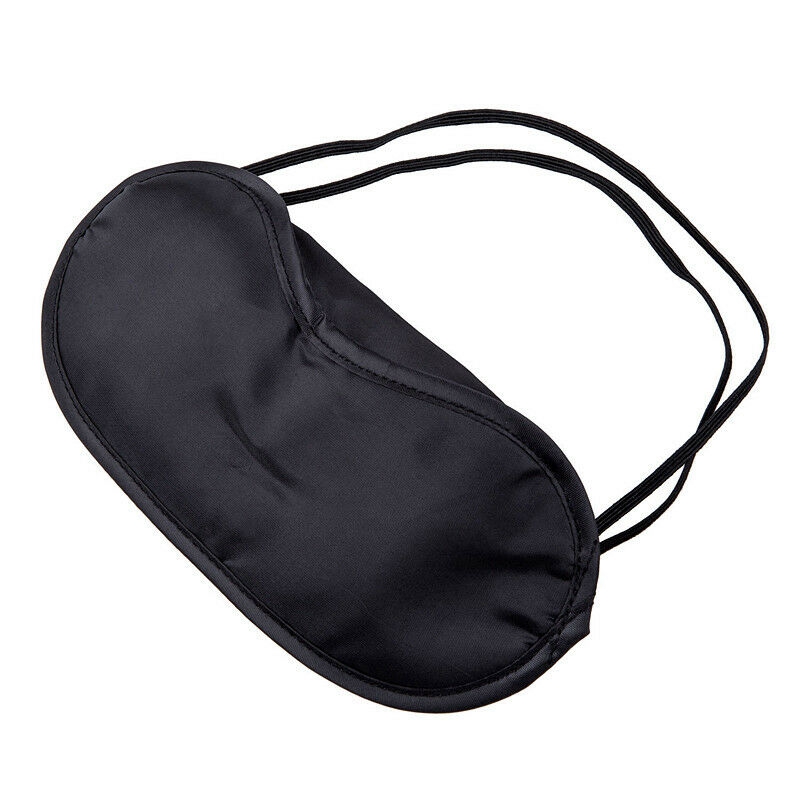 Black Eye Mask Shade Nap Cover Blindfold Masks For Sleeping Travel Soft Polyester Masks 4 Layer Mascaras Con Los Ojos Vendados Para Dormir
