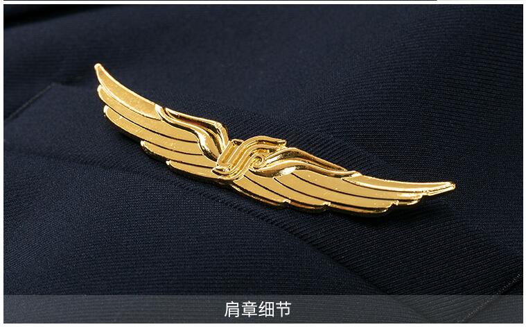 Air Captain Uniform Male Pilot Airline Uniform Coat Professional Suits Hat + Jacket + Pants aviation Property Workwear Flight Clothing