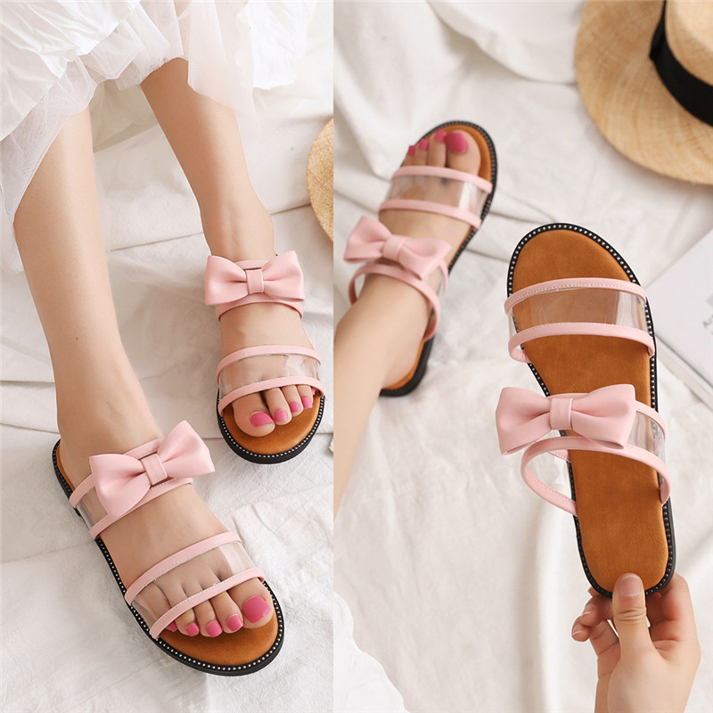 YQBTDL Fashion Flat Heel Cute Slippers Sweet Bow Pink Light Blue Patchwork Transparent Shoes Summer Girl's Ladies Slides Outdoor
YQBTDL Fashion Flat Heel Cute Slippers Sweet Bow Pink Light Blue Patchwork Transparent Shoes Summer Girl's Ladies Slides Outdoor