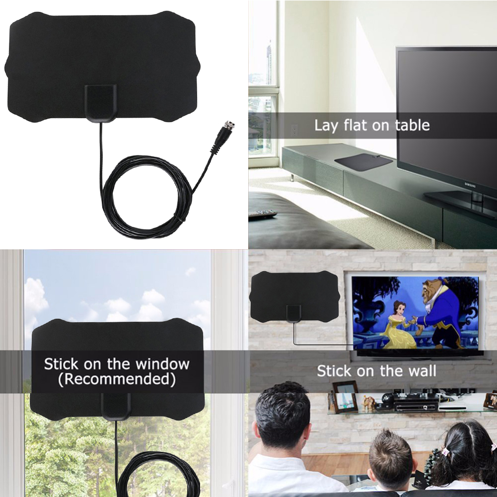 50 Miles 1080P Indoor Digital TV HDTV Antenna Radius Surf TV Fox Antennas Receiver Amplifier Mini DVB-T/T2 Aerial UHF VHF
