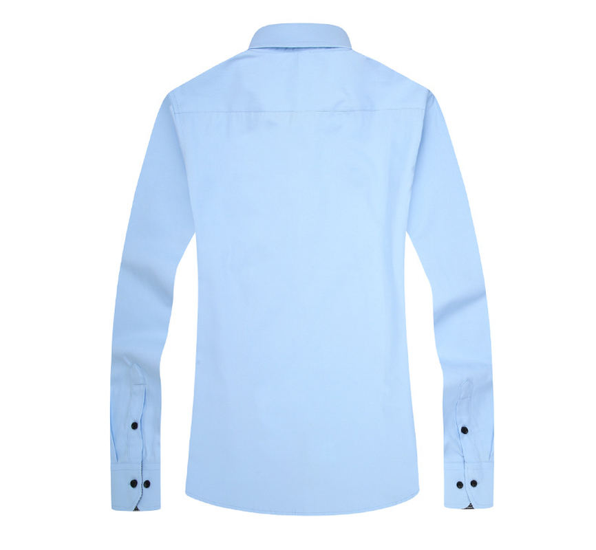 Quality Good Classical Dress Shirt Male Spring Autumn Long Sleeve Solid Twill Formal Business Men Social Button Slim Fit Shirts1