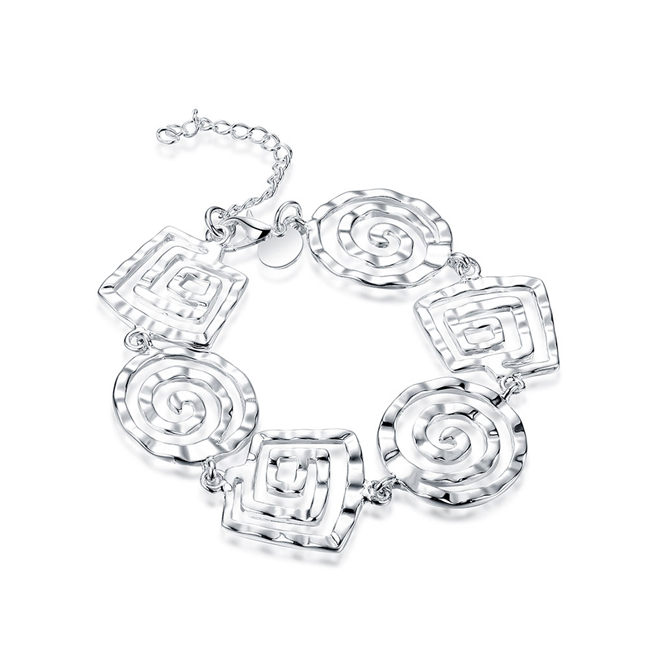 Hot sale christmas gift 925 silver Thread Bracelet DFMCH324,Brand new fashion 925 sterling silver plated Chain link bracelets high grade
