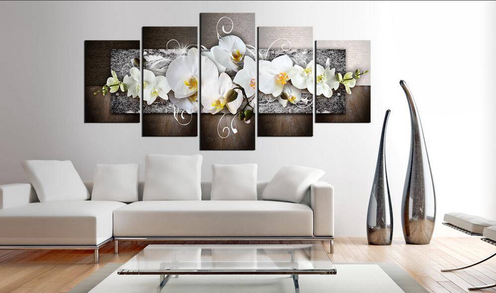 5pcs/set Unframed Flower of Innocence HD Print On Canvas Wall Art Picture For Home and Living Room Decor