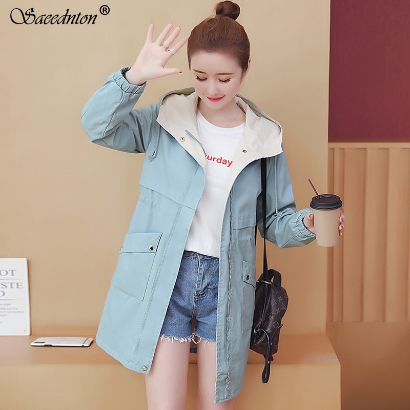 Trench Coat For Women 2020 New Spring Clothes Women's Autumn Outerwear Casual Long Sleeve Hooded Windproof Female Windbreaker, Khaki
Trench Coat For Women 2020 New Spring Clothes Women's Autumn Outerwear Casual Long Sleeve Hooded Windproof Female Windbreaker, Khaki