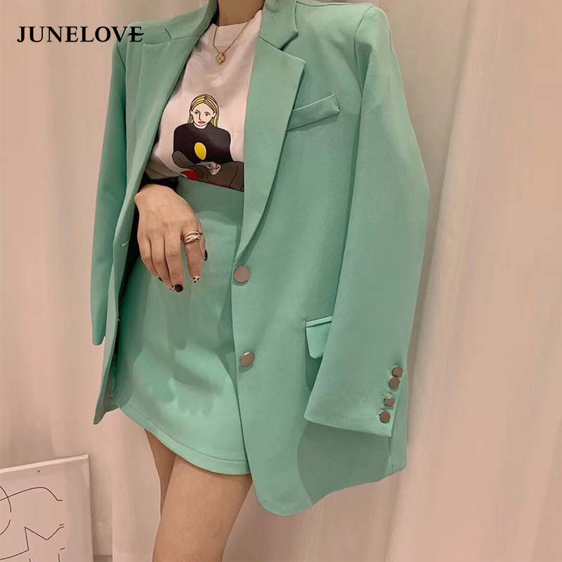 Women spring Korean fashion suit office lady blazer&skirts sets high waist skirt two-piece single breasted outwears, White
Women spring Korean fashion suit office lady blazer&skirts sets high waist skirt two-piece single breasted outwears, White