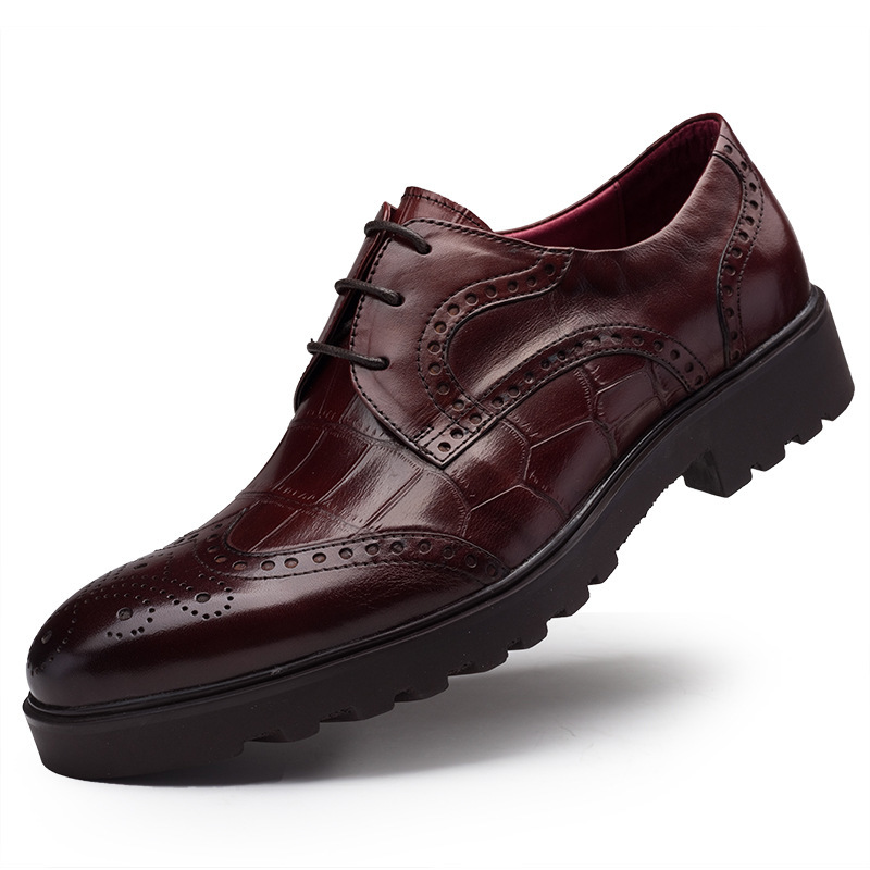 2020 New Mens Wedding Dress Shoes Genuine Leather Pointed Toe Lace Up Classic Business Formal Footwear Thick Platfrom Zapatos, Red
2020 New Mens Wedding Dress Shoes Genuine Leather Pointed Toe Lace Up Classic Business Formal Footwear Thick Platfrom Zapatos, Red
