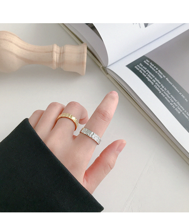 925 sterling silver fine jewelry hand-made designer minimalism adjustable open ring gold and silver colors nice gift for women and men