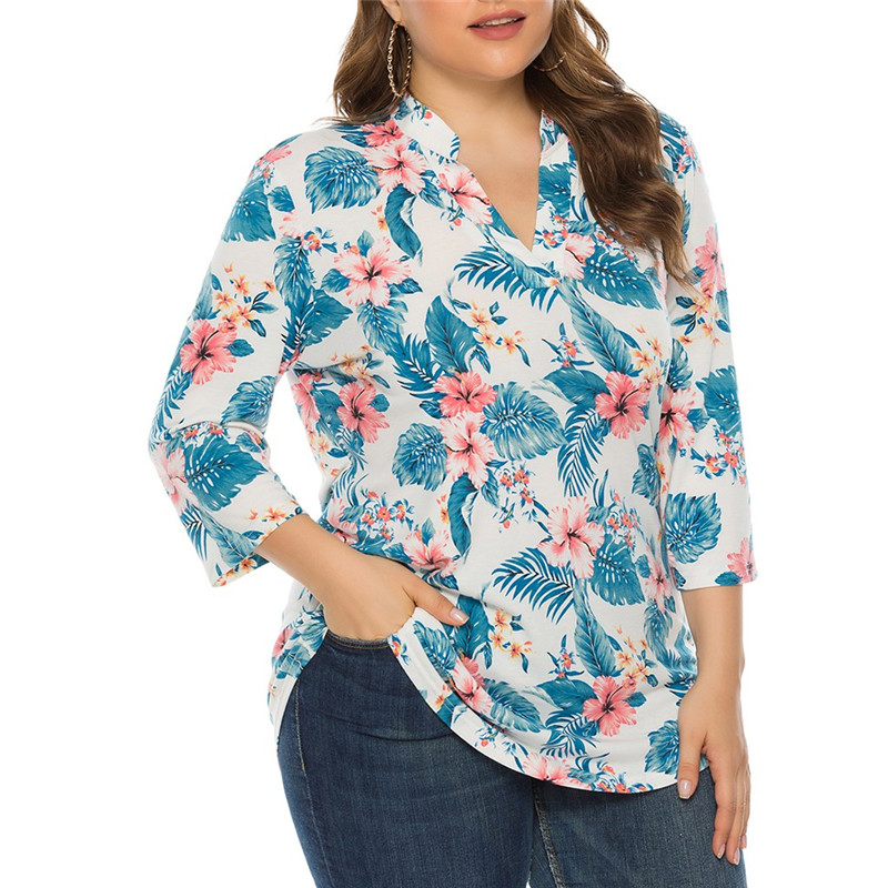 T-shirt Women Dress Plus Size V-Neck Floral Print Ladies Long Sleeve Tops Poleras Camiseta Mujer Top Women Fashion T-Shirt 2020, Blue
T-shirt Women Dress Plus Size V-Neck Floral Print Ladies Long Sleeve Tops Poleras Camiseta Mujer Top Women Fashion T-Shirt 2020, Blue