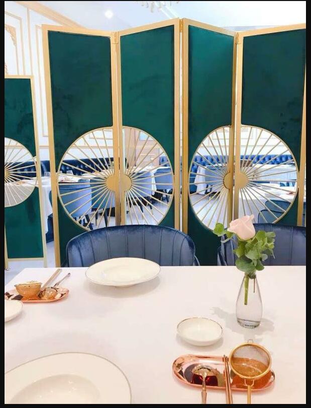 Screen folding mobile partition Room Dividers Ins Nordic screens European simple small family bedroom shelter