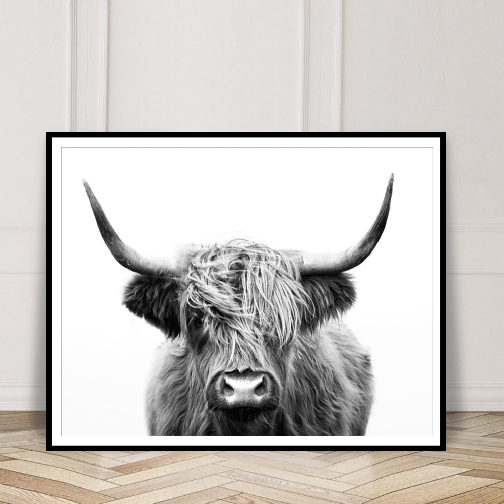 Kids Room Decor Simple Nordic Decoration Nursery Girl Wall Art Black And White Highland Cow Canvas Art Print And Poster
Kids Room Decor Simple Nordic Decoration Nursery Girl Wall Art Black And White Highland Cow Canvas Art Print And Poster