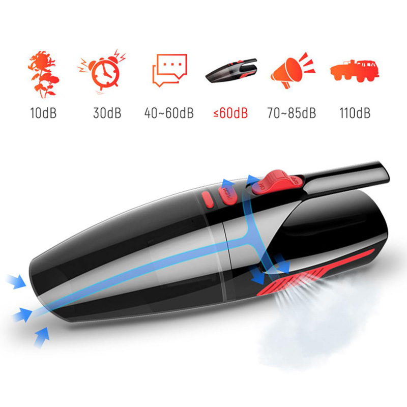 120W Car Wireless Vacuum Cleaner Handheld Portable Rechargeable Vacuum Cleaner Easy Using Quick Charge Wet Dry For Car Home