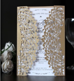 Laser Cut Tree Inviting Card Paper Party Event Supplies Decoration Romantic Wedding Invitation With 21 colors