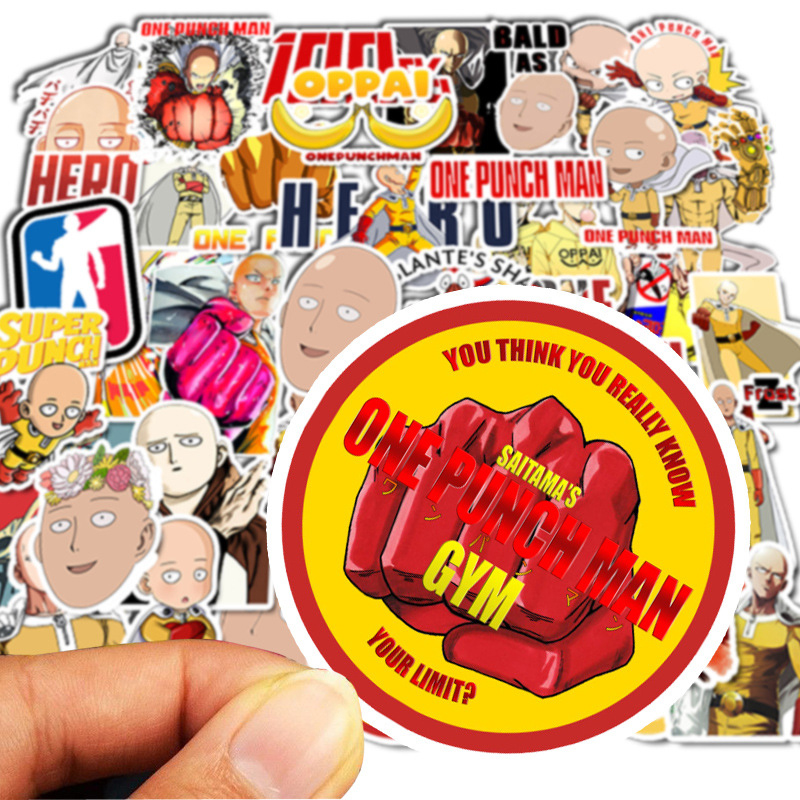 49pcs/Set One-Punch Man Sticker For Car Laptop Skateboard Luggage Fridge DIY Stickers Toys Home Decorations