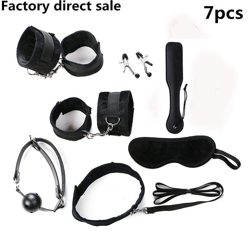 Fetish BDSM Sex Bondage Restraint Kit Games Erotic Accessories for Couples Mask, Collar Mouth Gag Handcuffs Sex Toys